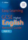 Image for GCSE higher English: Revision guide for AQA A