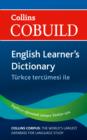 Image for Collins Cobuild English Learner&#39;s Dictionary with Turkish : Turkce Tercumesi Ile