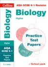 Image for AQA GCSE biology higher practice test papers