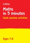 Image for Maths in 5 Minutes a Day Age 7-8