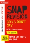 Image for Boys don&#39;t cry  : GCSE 9-1 English literature for Edexcel