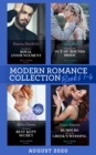Image for Modern Romance August 2020 Books 1-4: The Sheikh&#39;s Royal Announcement / Claiming His Out-of-Bounds Bride / The Maid&#39;s Best Kept Secret / Rumors Behind the Greek&#39;s Wedding