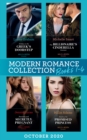 Image for Modern Romance October 2020 Books 1-4: A Baby on the Greek&#39;s Doorstep (Innocent Christmas Brides) / The Billionaire&#39;s Cinderella Contract / Penniless and Secretly Pregnant / Stealing the Promised Princess