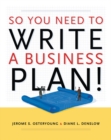 Image for So You Need to Write a Business Plan
