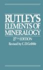 Image for Rutley’s Elements of Mineralogy