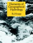 Image for Elements of Geographical Hydrology