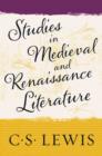 Image for Studies in medieval and renaissance literature