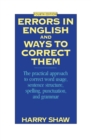Image for Errors in English and Ways to Correct Them