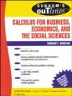 Image for Schaum&#39;s Outline of Calculus for Business, Economics, and The Social Sciences