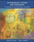 Image for Psychological testing and assessment  : an introduction to tests and measurement