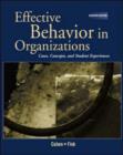 Image for Effect Behavior in Organizations