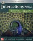 Image for INTERACTIONS ACCESS LISTENING &amp; SPEAKING