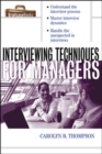 Image for Interviewing techniques for managers