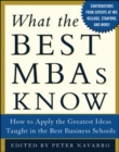 Image for What the Best MBAs Know