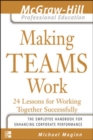 Image for Making teams work  : 24 lessons for working together successfully