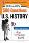 Image for McGraw-Hill&#39;s 500 U.S. history questions.: (Colonial to 1865)