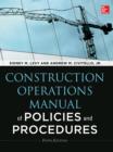 Image for Construction operations manual of policies and procedures