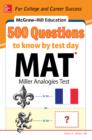 Image for 500 MAT questions to know by test day