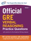 Image for Official GRE verbal reasoning practice questions.: with practice for the analytical writing measure.