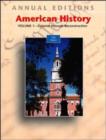 Image for American History : Pre-colonial Through Reconstruction : v. 1