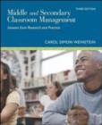 Image for Middle and Secondary Classroom Management : Lessons from Research and Practice