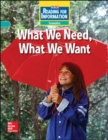 Image for Reading for Information, Approaching Student Reader, Economics - What We Need, What We Want, Grade 3