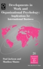Image for Developments in work and organization psychology: implications for international business