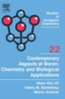 Image for Contemporary aspects of boron: chemistry and biological applications : 22