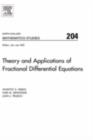 Image for Theory and applications of fractional differential equations