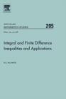 Image for Integral and finite difference inequalities and applications