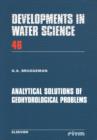 Image for Analytical solutions of geohydrological problems