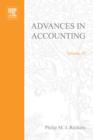 Image for Advances in accounting.