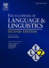 Image for Encyclopedia of language and linguistics