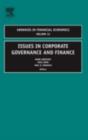 Image for Issues in corporate governance and finance