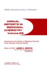 Image for ANNUAL REPORTS IN MED CHEMISTRY V25 PPR