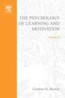 Image for The Psychology of Learning and Motivation Vol.8: Advances in Research and Theory