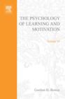 Image for The Psychology of Learning and Motivation Vol.10: Advances in Research and Theory