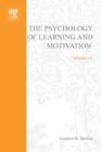 Image for Psychology of Learning and Motivation