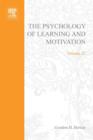 Image for PSYCHOLOGY OF LEARNING&amp;MOTIVATION:V22