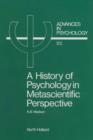 Image for A history of psychology in metascientific perspective