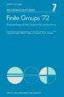 Image for Finite groups a72: Proceedings of the Gainesville Conference on Finite Groups, March 23-24, 1972