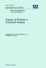 Image for Aspects of Positivity in Functional Analysis: Proceedings of the Conference Held On the Occasion at H.h. Schaefer&#39;s 60th Birthday, Tubingen, 24-28 June 1985