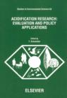 Image for Acidification research: evaluation and policy applications : proceedings of an international conference,Maastricht,The Netherlands,14-18 October 1991