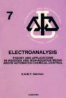 Image for Electroanalysis: Theory and Applications in Aqueous and Non-aqueous Media and in Automated Chemical Control