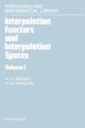 Image for Interpolation functors and interpolation spaces.