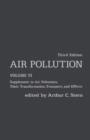 Image for Air Pollution: Supplement to Air Pollutants, Their Transformations, Transport, and Effects