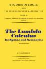 Image for The Lambda Calculus: Its Syntax and Semantics