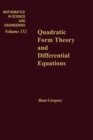 Image for Quadratic form theory and differential equations