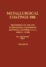 Image for Metallurgical coatings 1988.