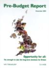 Image for Opportunity for all : the strength to take the long-term decisions for Britain, pre-budget report